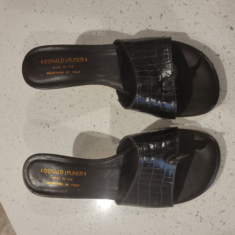 Donald J. Pliner Black Women's Slide Sandals